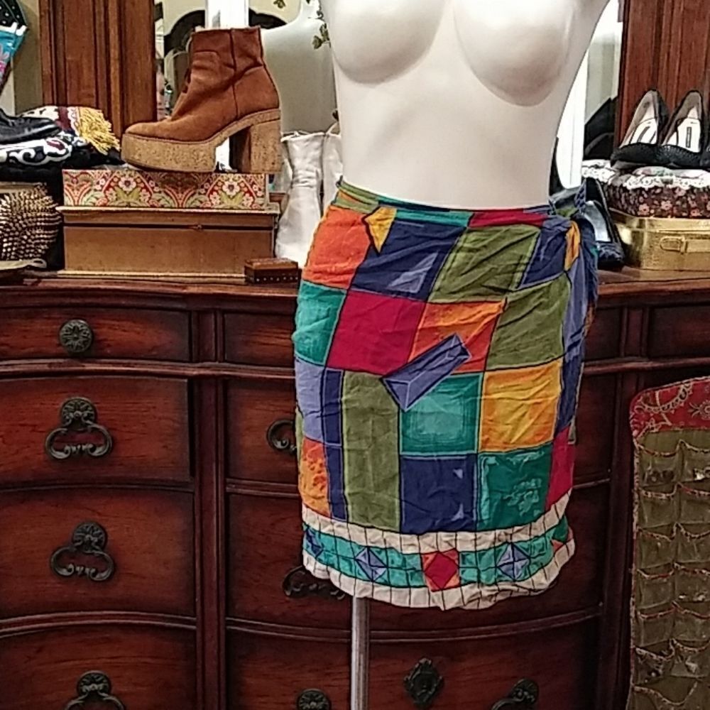 Vintage Ellen tracy multicolor skirt